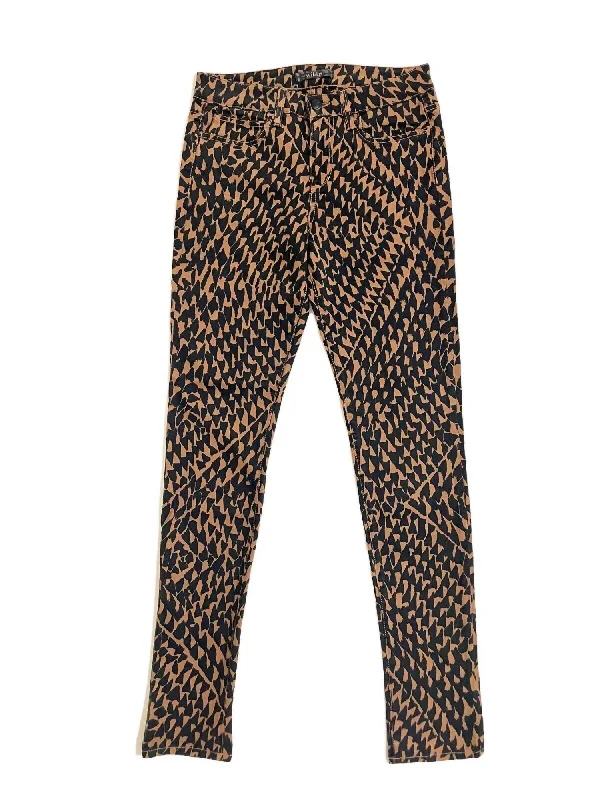 Vintage-Inspired Women's Clothes Limited Stock, Big Sale Women's Wild Print Mid Rise Skinny Jeans In Brown, Black Vintage-Inspired Women's Clothes Limited Stock, Big Sale Women's Wild Print Mid Rise Skinny Jeans In Brown, Black