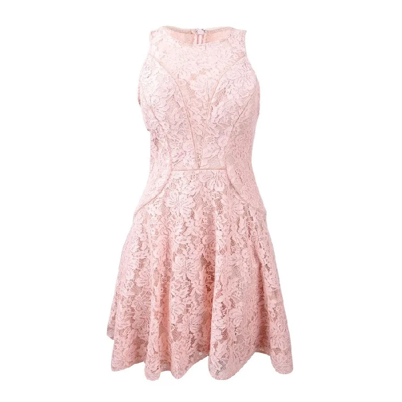Women's Cozy Winter Attire Unleash Your Fashion Xscape Women's Sleeveless Fit & Flare Lace Dress