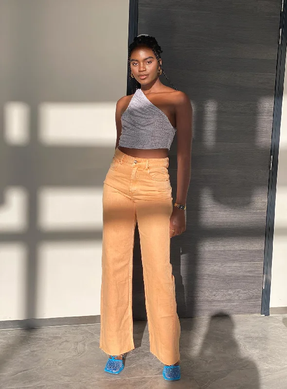 Women's Date Night Outfit Trend Setting Wardrobe Carter Denim Jeans Orange