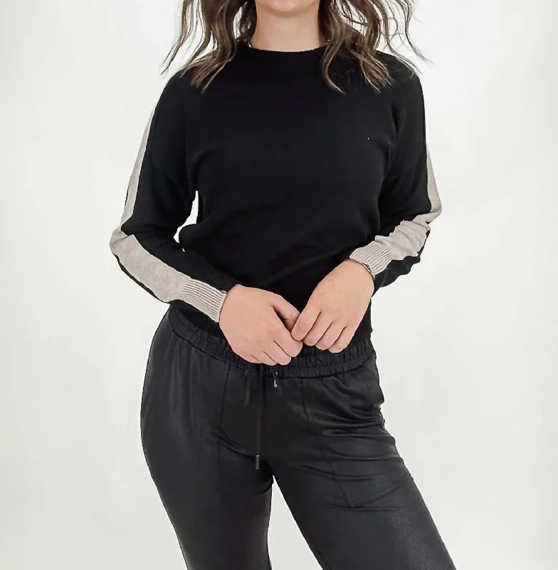 Women's Athletic Clothes Exclusive Sale Nicole Sweater In Black/latte