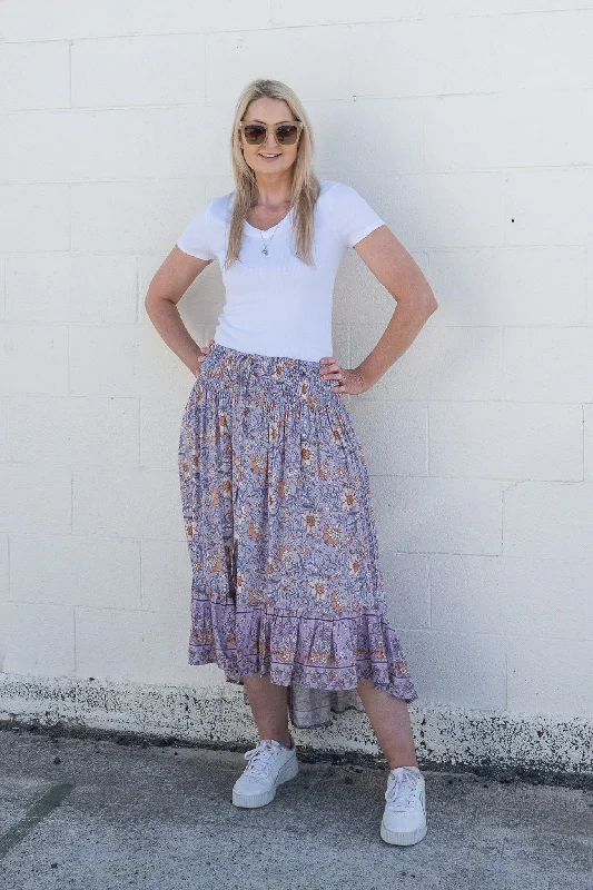 Women's Clothing For Special Occasions Trendy Fashion Sale Lavender Floral - Magnolia Maxi Skirt Women's Clothing For Special Occasions Trendy Fashion Sale Lavender Floral - Magnolia Maxi Skirt