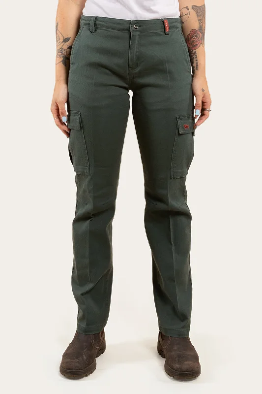 Women's Weekend Outfit Cottagecore Rustic Charm Style Kambalda Womens Heavy Weight Work Pant - Forest Green Women's Weekend Outfit Cottagecore Rustic Charm Style Kambalda Womens Heavy Weight Work Pant - Forest Green