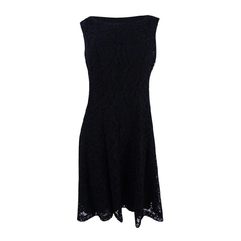 Women's Everyday Attire Stay Ahead In Style Connected Women's Sleeveless Lace A-Line Dress