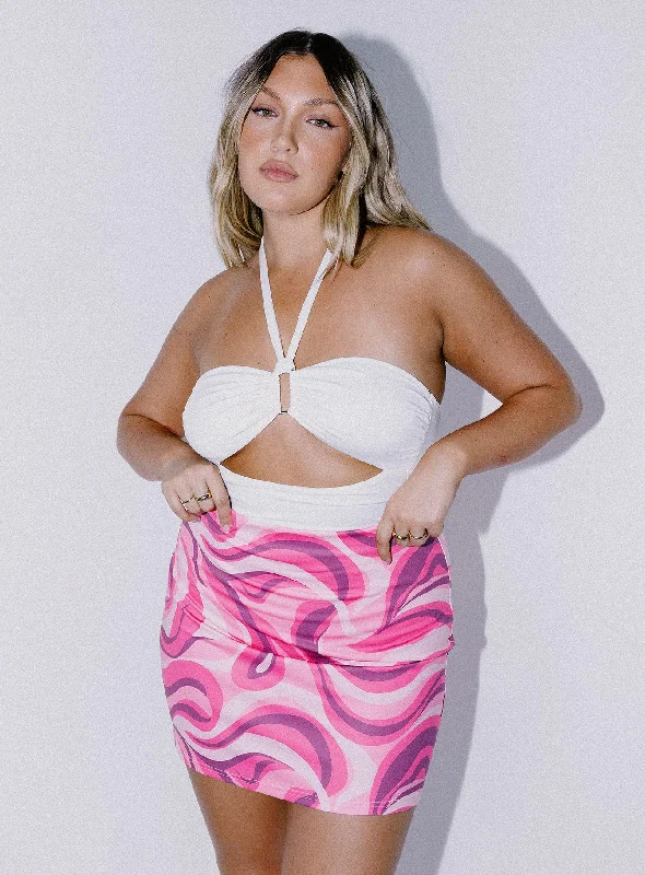 Women's Wedding Apparel Holiday Sale Tuscany Mini Skirt Pink