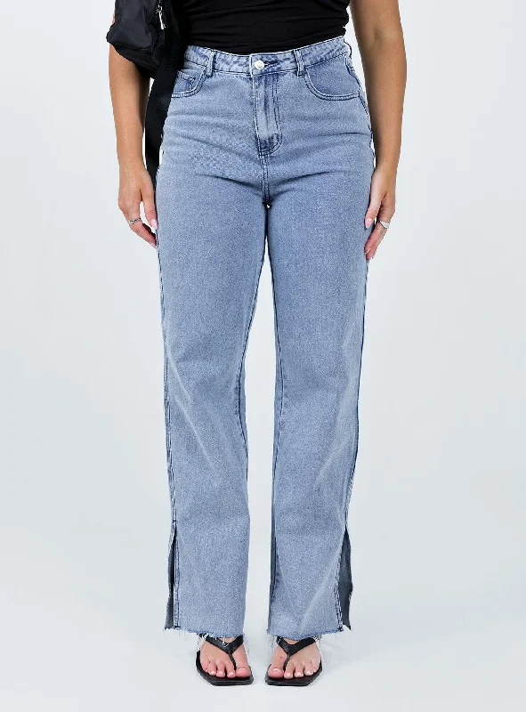 Women's Plus-Size Apparel From Casual To Classy Dean Wide Leg Jean Mid Wash Denim
