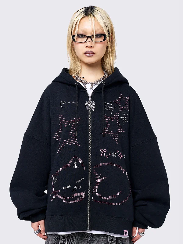 Fashionable Women's Casual Apparel Celebrate With Big Savings Purrfection Zip Up Hoodie Fashionable Women's Casual Apparel Celebrate With Big Savings Purrfection Zip Up Hoodie
