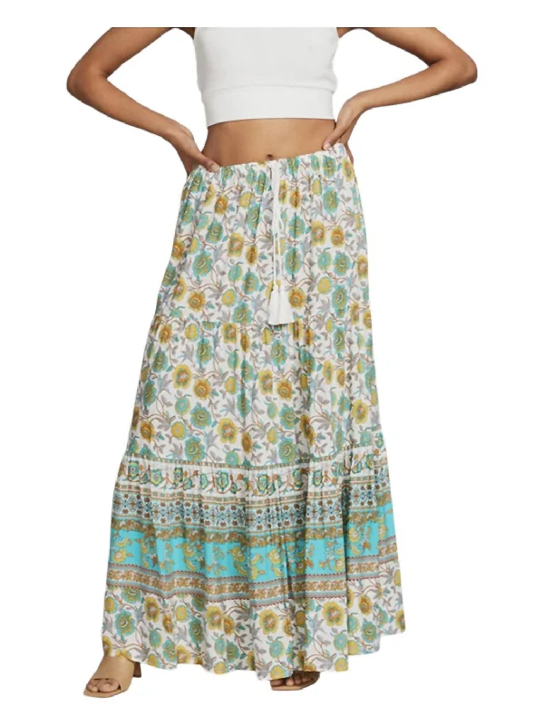 Women's Plus-Size Casual Outfit Clearance Sale, All Cheap Printed Maxi Skirt In Green Multi Women's Plus-Size Casual Outfit Clearance Sale, All Cheap Printed Maxi Skirt In Green Multi