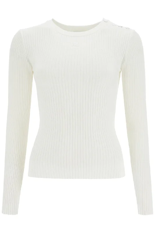 Women's Fashion Clothes Huge Price Cut Courreges Women's 'Ribbed Stretch Knit Pullover Sweater Women's Fashion Clothes Huge Price Cut Courreges Women's 'Ribbed Stretch Knit Pullover Sweater