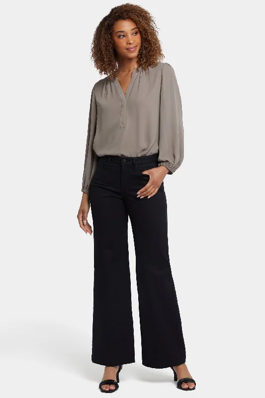 Women's Clothing For Casual Outings Elegant Simplicity Wardrobe Teresa Wide Leg Jeans - Black Women's Clothing For Casual Outings Elegant Simplicity Wardrobe Teresa Wide Leg Jeans - Black