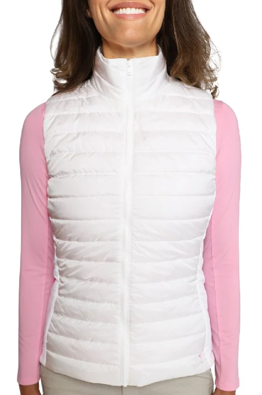 Women's Comfortable Lounge Garments Chic Urban Fashion Look White City Girl Vest