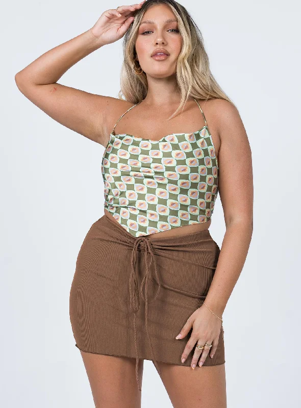 Women's Clothing Sets Wardrobe Refresh Leandra Mini Skirt Brown