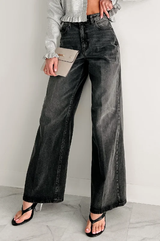 Comfortable Women's Apparel Budget Friendly Bane High Rise Wide Leg Cello Jeans (Grey) Comfortable Women's Apparel Budget Friendly Bane High Rise Wide Leg Cello Jeans (Grey)