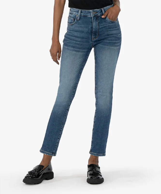 Fashionable Women's Outfit Great Deals On Ethnic Cultural Wear Reese Ankle Straight Leg Jean In Royal Wash Fashionable Women's Outfit Great Deals On Ethnic Cultural Wear Reese Ankle Straight Leg Jean In Royal Wash