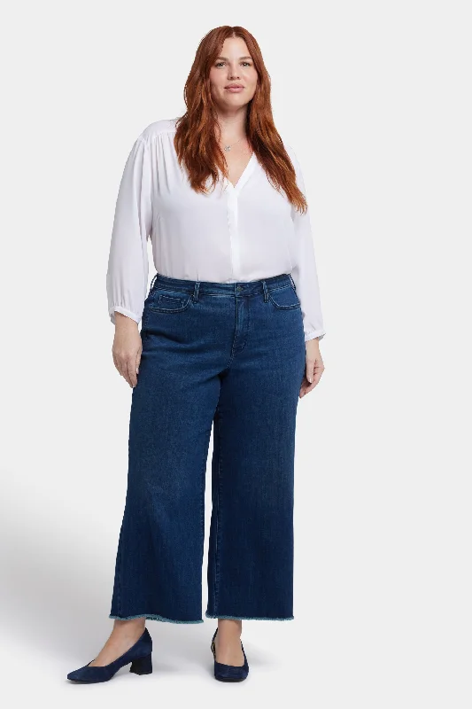 Women's Seasonal Apparel Budget Friendly Teresa Wide Leg Ankle Jeans In Plus Size - Ibiza Blues Women's Seasonal Apparel Budget Friendly Teresa Wide Leg Ankle Jeans In Plus Size - Ibiza Blues