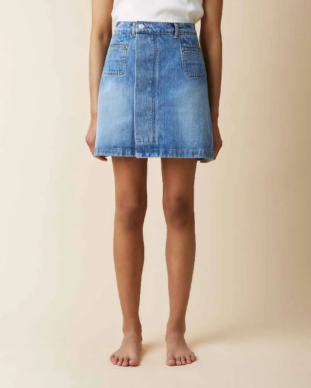 Women's Date Night Outfit Flash Sale Now Amy Skirt In Denim