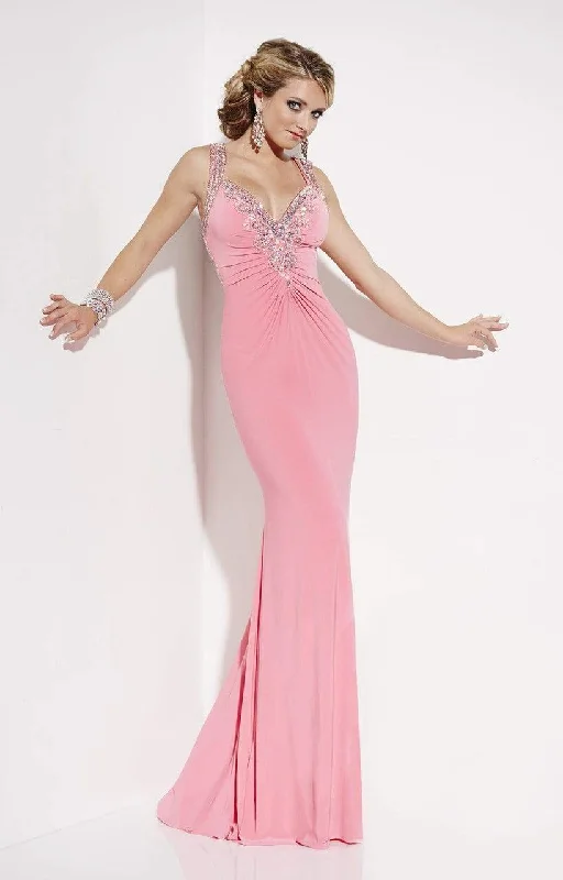 Timeless Women's Garments Style Redefined Studio 17 - 12587SC Embellished Sleeveless Ruched Sheath Gown Timeless Women's Garments Style Redefined Studio 17 - 12587SC Embellished Sleeveless Ruched Sheath Gown