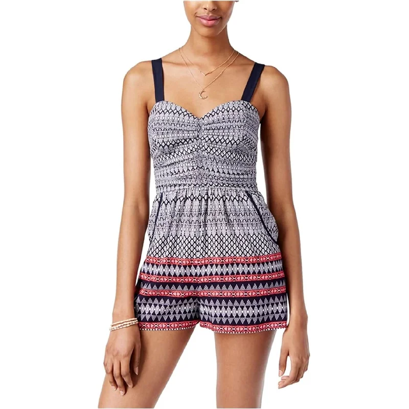 Women's Clothes And Garments Feminine Flow American Rag Womens Sleeveless Printed Romper Jumpsuit