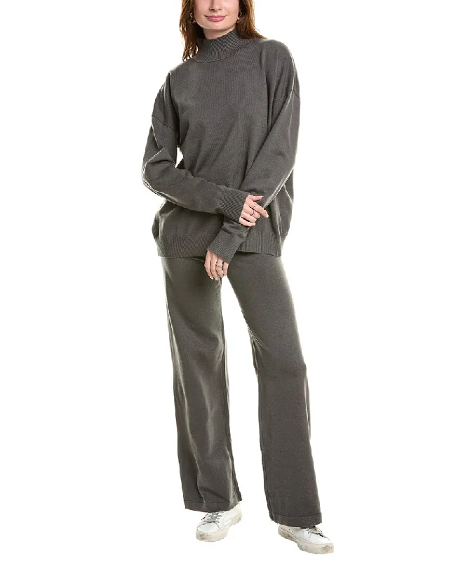 Comfortable Women's Clothing Current Trends Beulah 3pc Cashmere-Blend Sweater & Pant Set